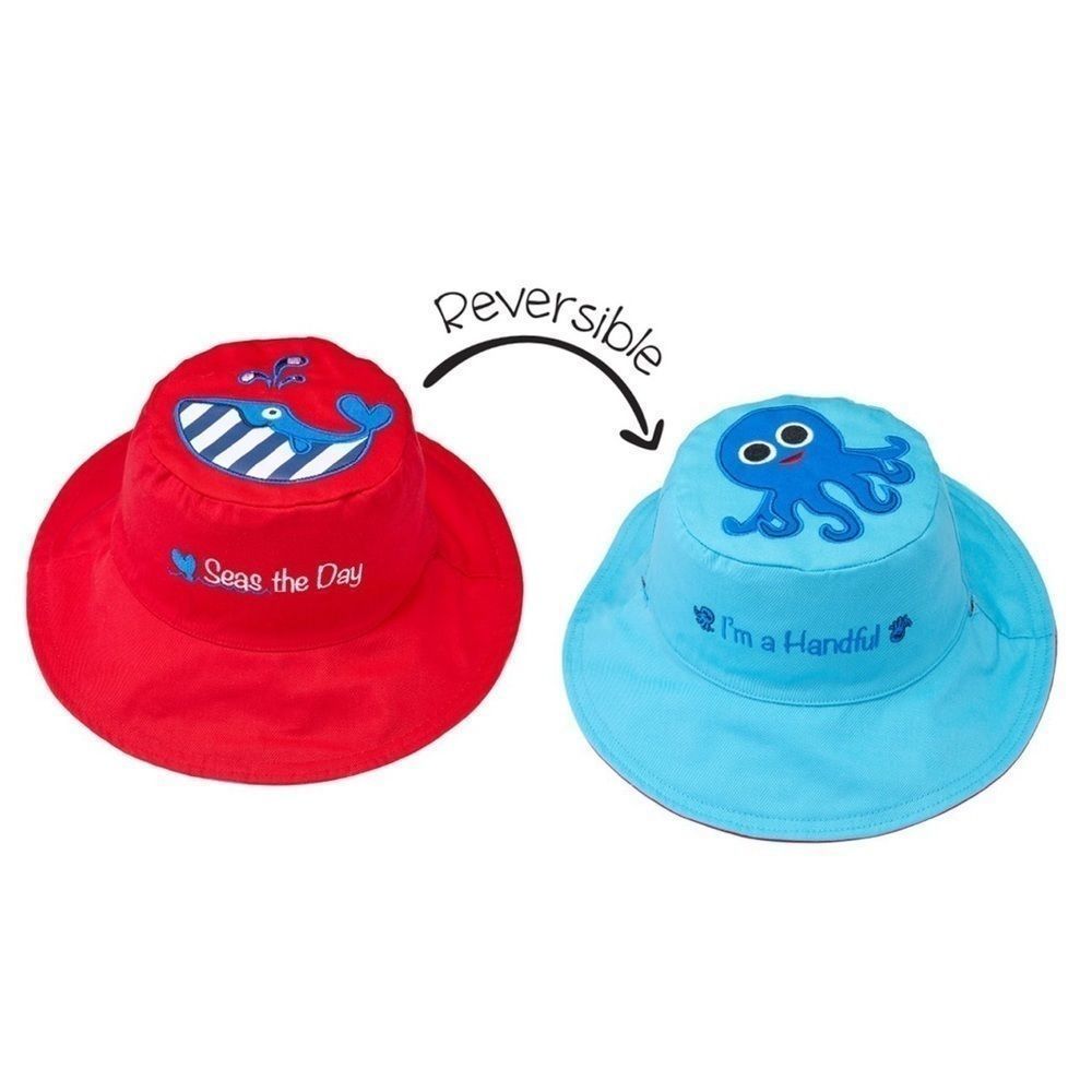 Kids UPF50+ Sun Hat - Whale/Octopus - 6-24m